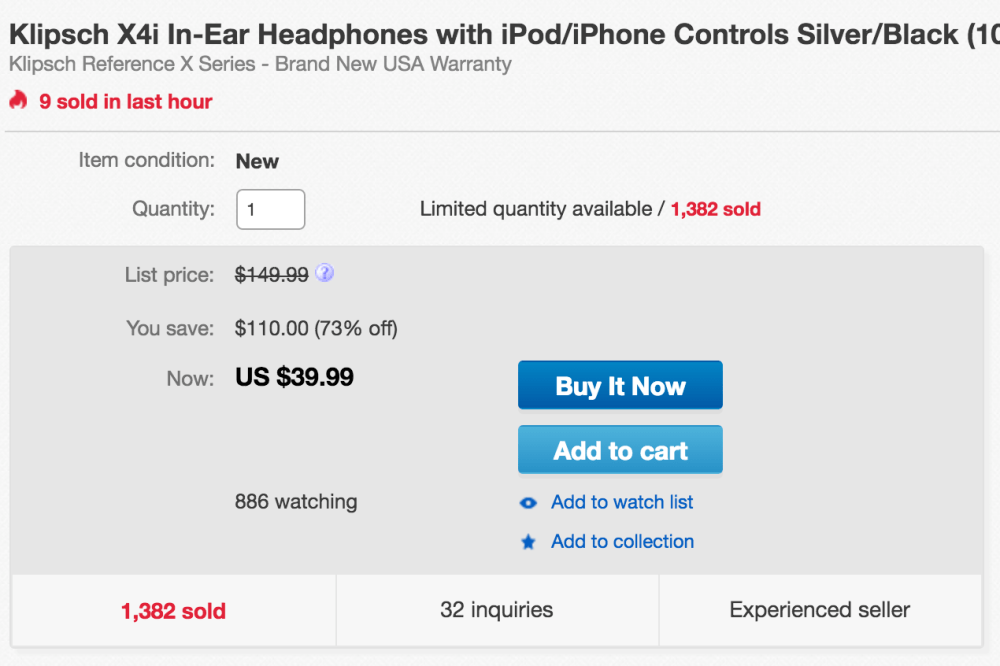Klipsch X4i In-Ear Headphones with iPod:iPhone Controls-sale-05