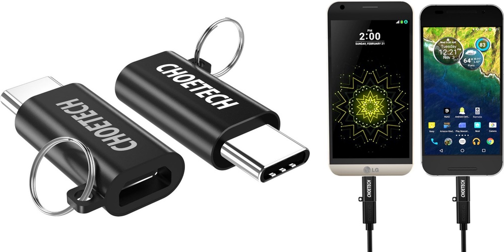 choetech-usb-c-adapter-2-pack-usb-c-to-micro-usb-w-keychain