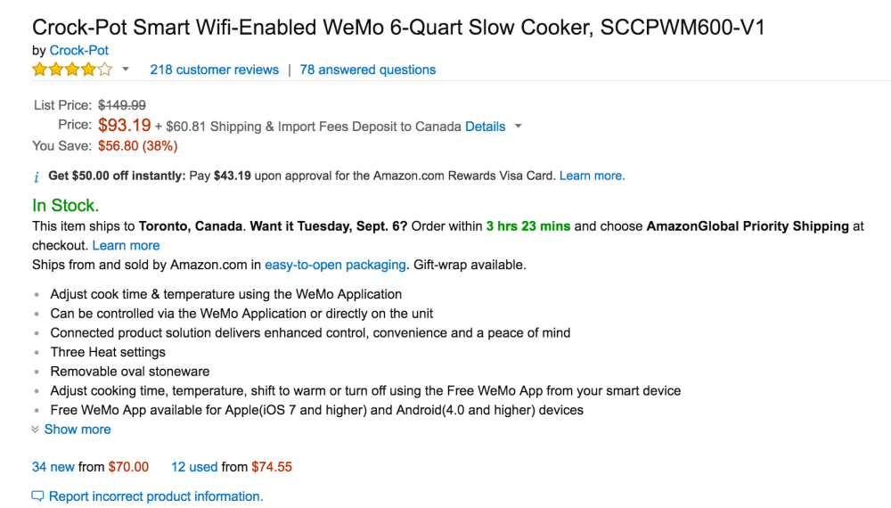 Crock-Pot Smart Wifi-Enabled WeMo 6-Quart Slow Cooker-2