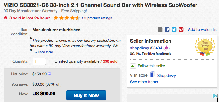 vizio-soundbar-ebay-deal