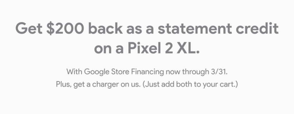 Google Store Pixel 2 XL Promo