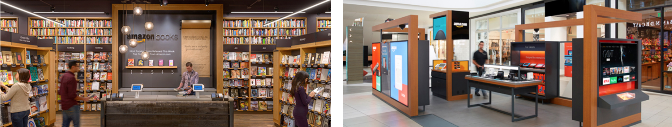 Amazon pop-up and bookstores