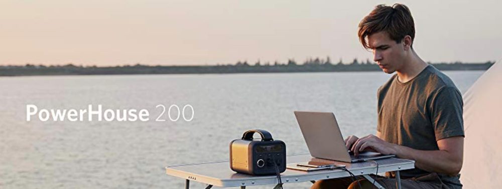 Anker Powerhouse 200 charging MacBook