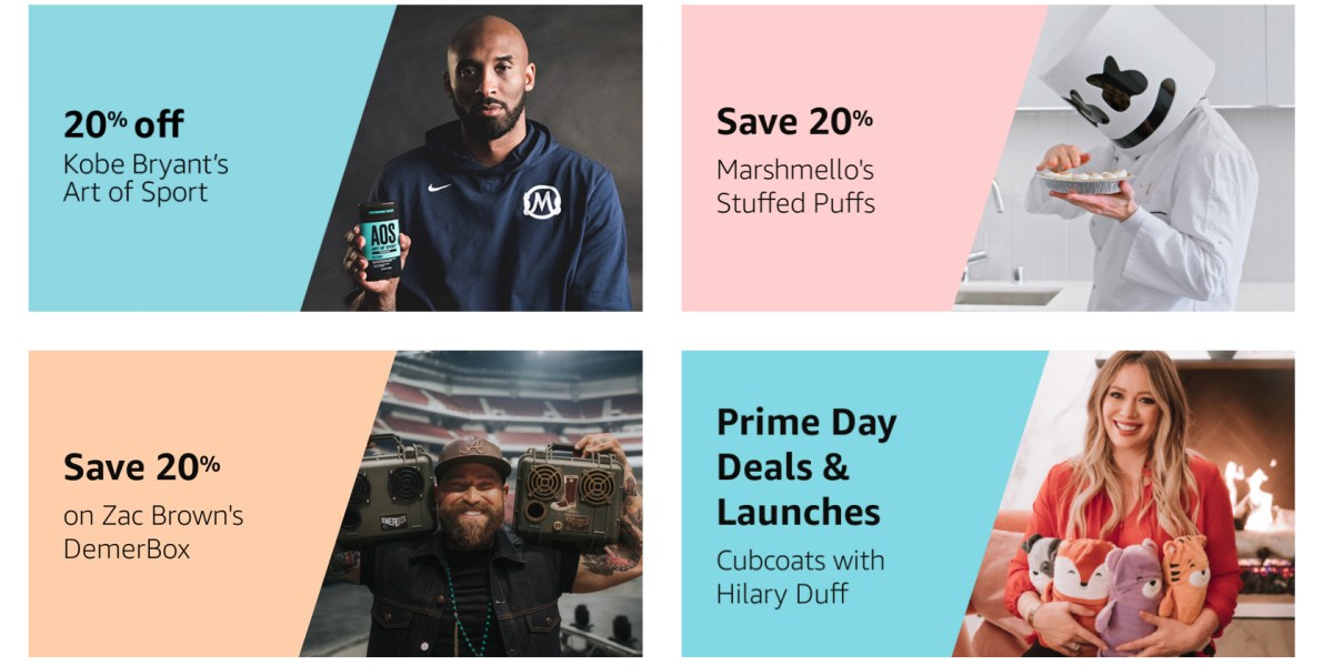 Amazon Prime Day celebrity collaborations