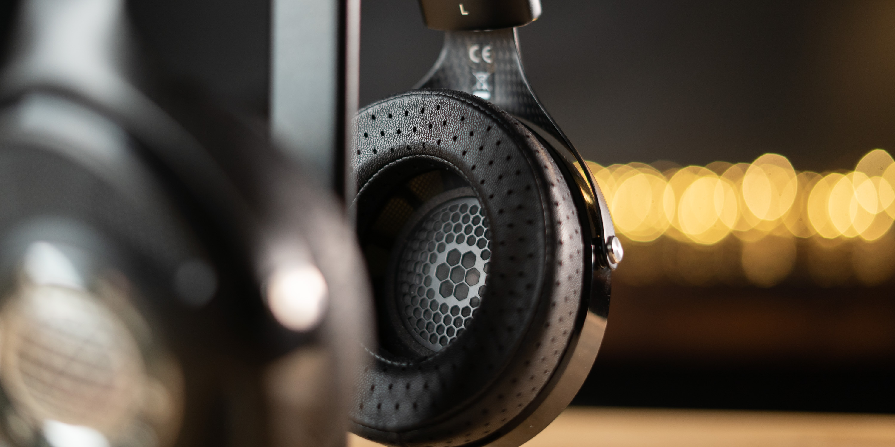 Close-up of earcup on Utopia headphones from Focal