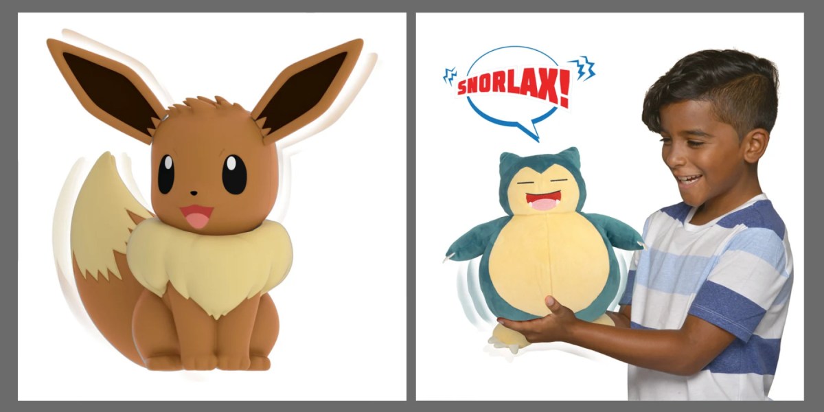 New Pokémon toys - My Partner Eevee and Snooze Action Snorlax
