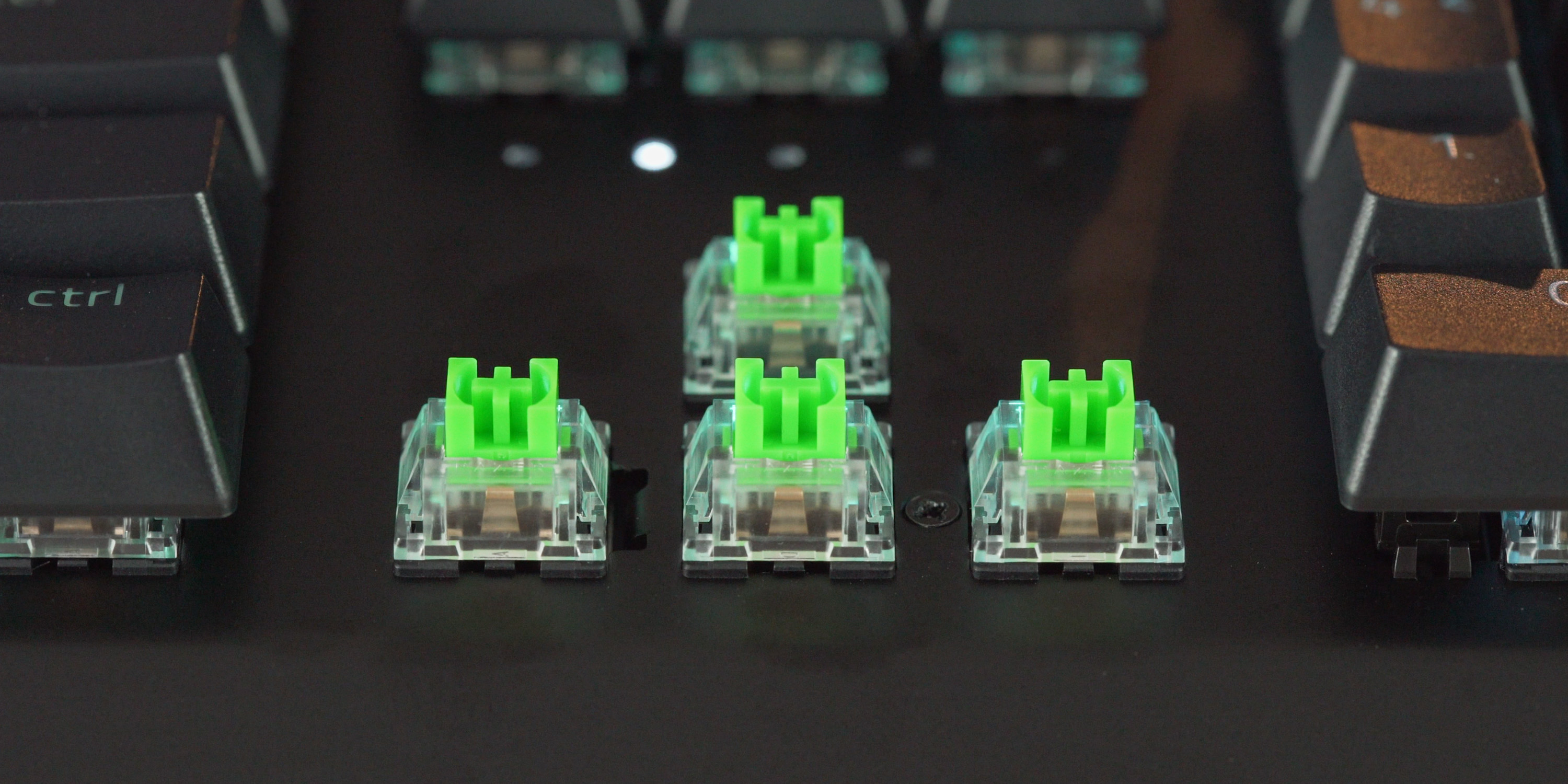 Green clicky switches on the Razer BlackWidow V3 Pro
