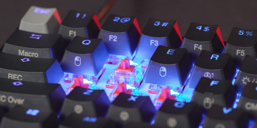HyperX's red linear switches are fast and sound great on the HyperX Ducky One 2 Mini