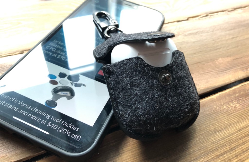 Oakywood Felt AirPods Case side view