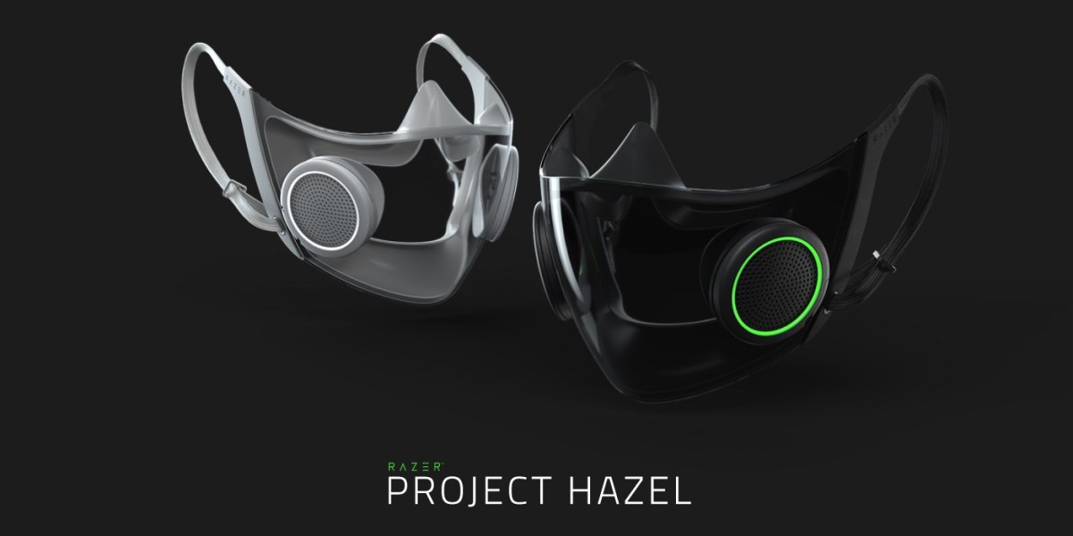 Razer face mask with RGB lighting