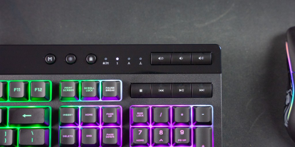 media keys on the Corsair K55 RGB Pro XT