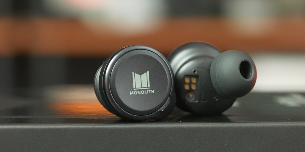 close-up on the buttons of the Monolith M-TWE