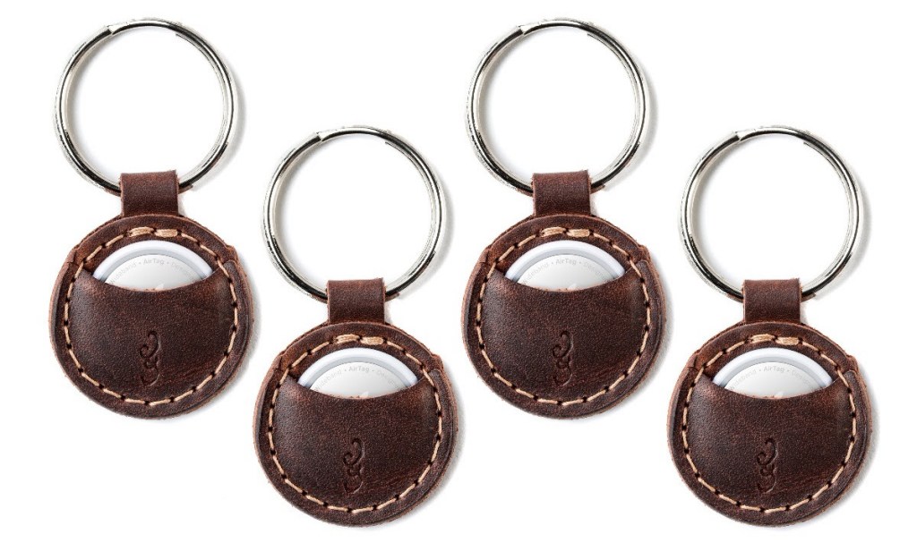 Pad & Quill leather AirTags keychain