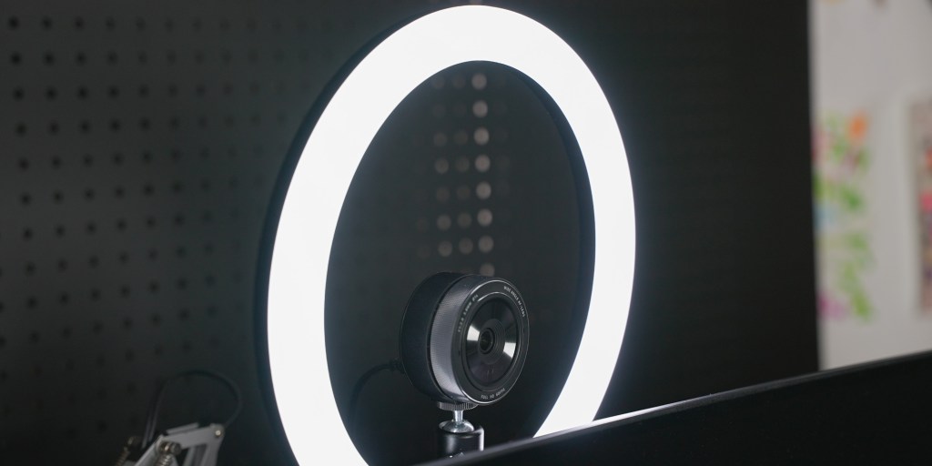 Razer Ring Light behind monitor