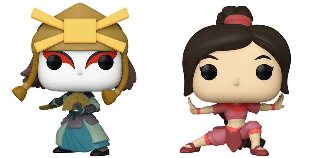 Funko POP! figures. Suki on the left, Ty Lee on the right.