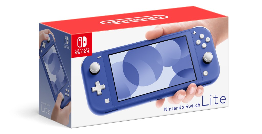 new Nintendo Switch Lite in blue box