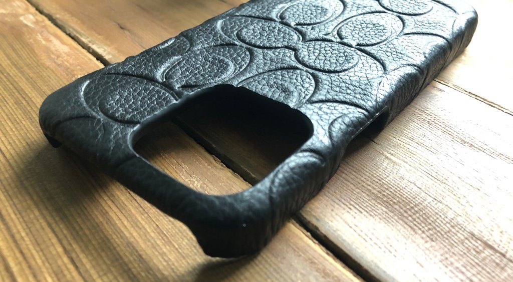 Coach iPhone 13 Leather Slim Wrap Case back