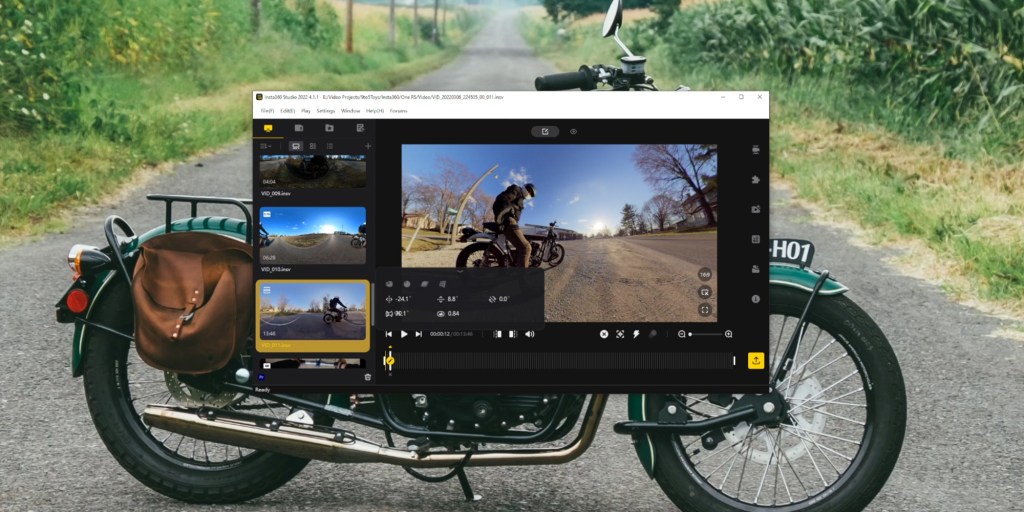 Insta360 also has a desktop app to edit footage from the One RS.