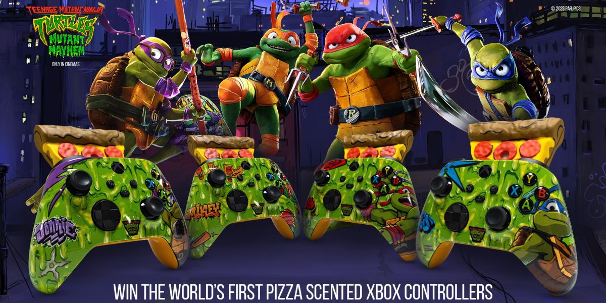 pizza-scented wireless Teenage Mutant Ninja Turtles Controllers