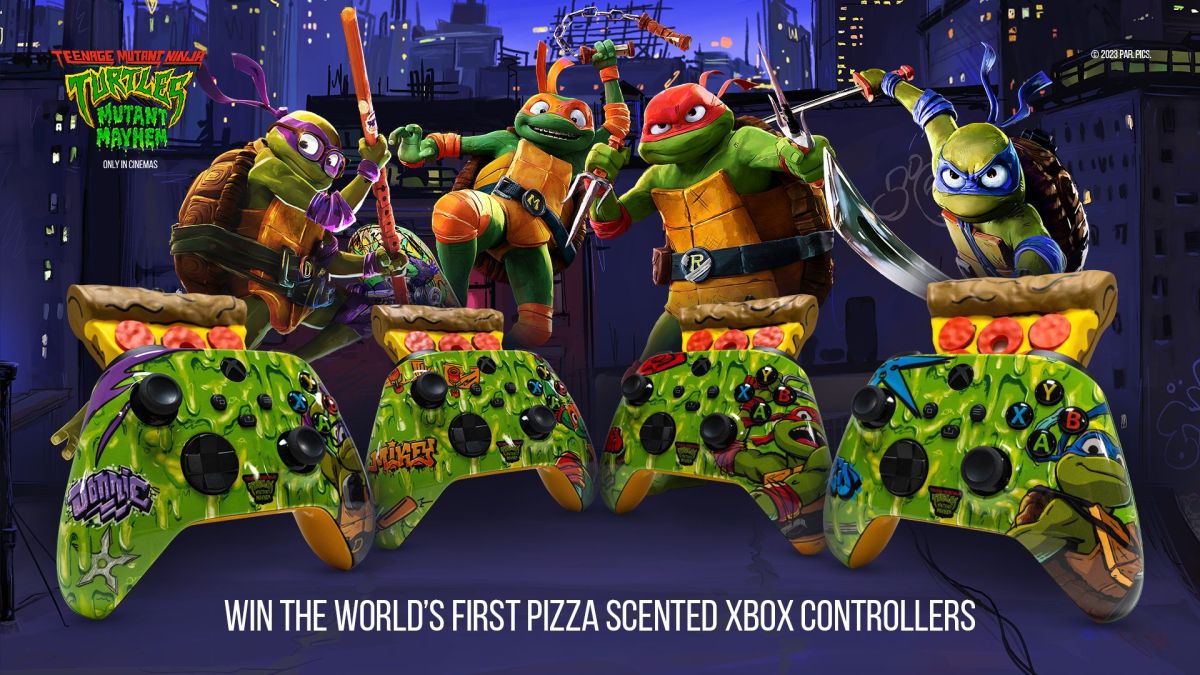 pizza-scented wireless Teenage Mutant Ninja Turtles Controllers