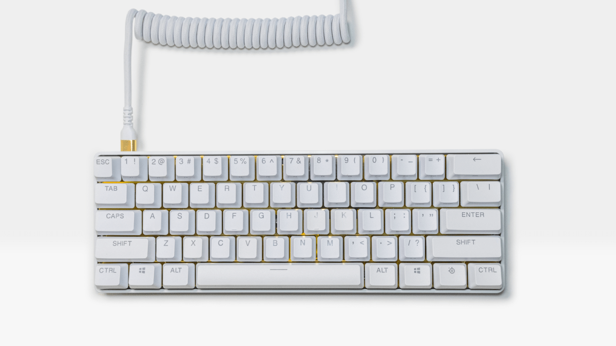 Apex Pro Mini- Limited-Edition White x Gold keyboard