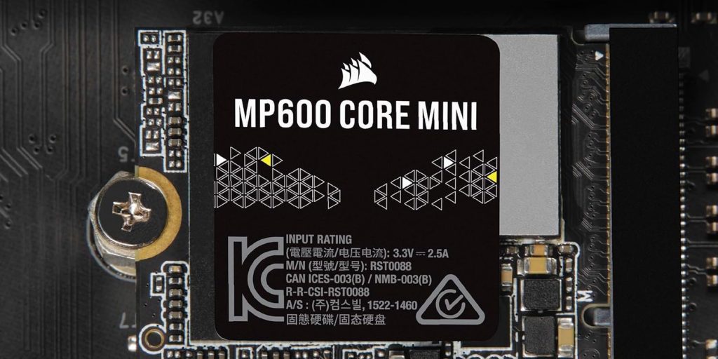 CORSAIR MP600 CORE Mini 1TB M.2 NVMe Gen4 x4 Solid-State Drive